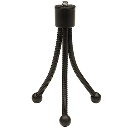 Flexible Tabletop Mini Tripod, Bendable Leg Support Mount For Lightweight Cameras, Projectors And Webcams